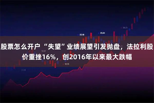 股票怎么开户 “失望”业绩展望引发抛盘，法拉利股价重挫16%，创2016年以来最大跌幅